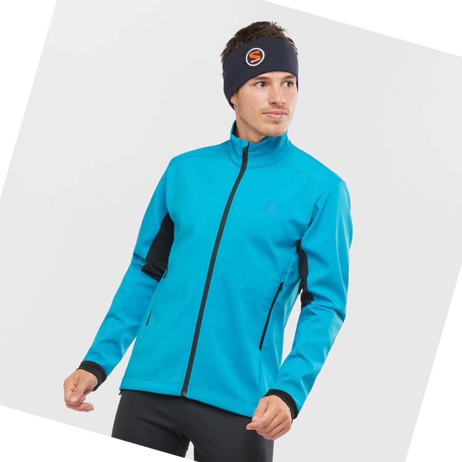 Chaquetas Salomon AGILE SOFTSHELL Hombre Azules | MX 3258FDN